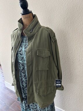 Lucky Brand Olive Green Military Field Jacket